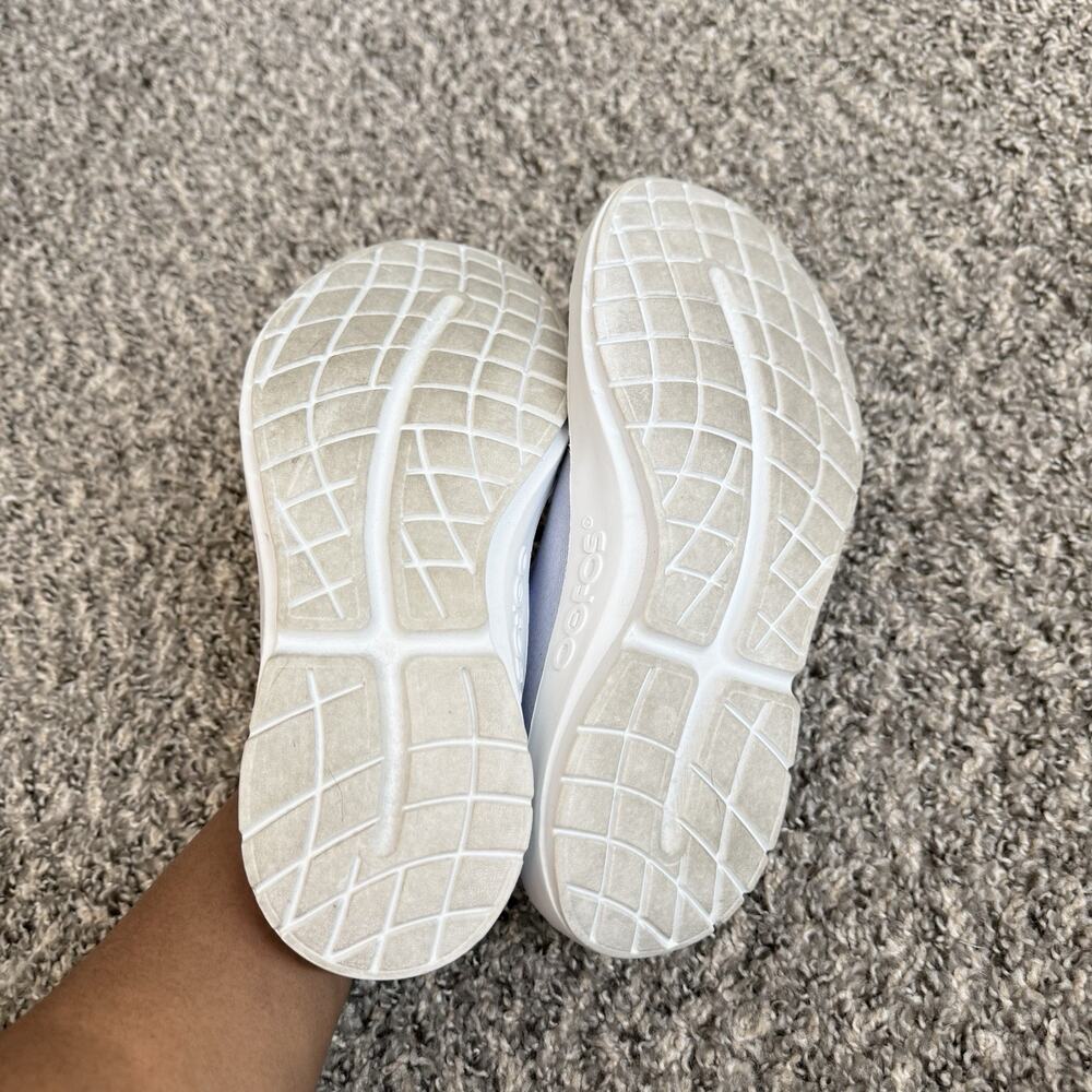 OOFOS Slip-On Athletic Shoes Lavender with Lime Green Lining - Picture 7 of 8